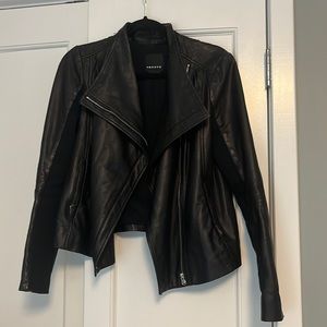 Trouvé Black Leather Jacket Size Medium
